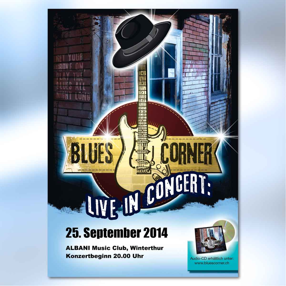 Plakat für die Band Bluescorner
